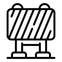 Stop road barrier icon, outline style vector