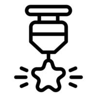 Award medal icon, outline style vector