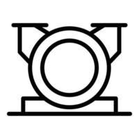 icono de tambor de platillos, estilo de esquema vector