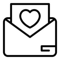 Subscribe envelope icon, outline style vector