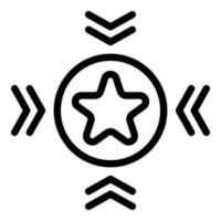Self-esteem star idea icon, outline style vector