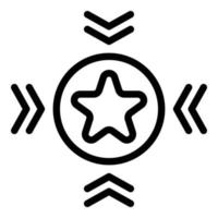 Self-esteem star idea icon, outline style vector