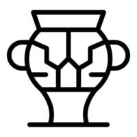 Exhibit amphora icon, outline style vector