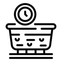 Coagulation dairy icon, outline style vector