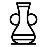 Vase amphora icon, outline style vector