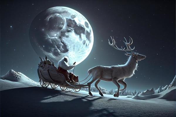 Christmas Santa Claus Moon Deer ​Christmas Family Matching