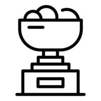 Dessert bowl icon, outline style vector