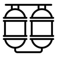 Raw milk container icon, outline style vector