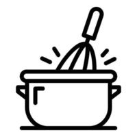 icono de mezcla de cocina, estilo de contorno vector