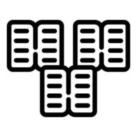 Digital library icon, outline style vector