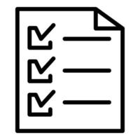Client checklist icon, outline style vector