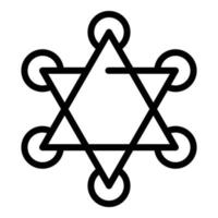 Spiritual energy icon, outline style vector