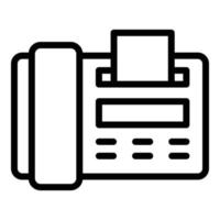 icono de asistencia de fax, estilo de esquema vector