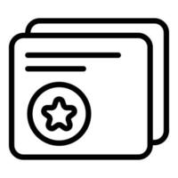 Frame interface icon, outline style vector