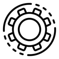 Gear kit interface icon, outline style vector