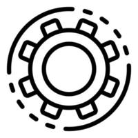 Gear kit interface icon, outline style vector