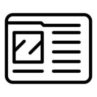 Personal folder interface icon, outline style vector