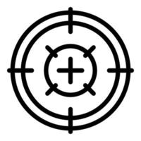 Scope sight icon, outline style vector