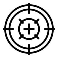 Scope sight icon, outline style vector