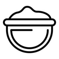 icono de harina de cocina, estilo de esquema vector