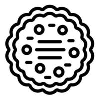icono de horneado de moldes para galletas, estilo de esquema vector
