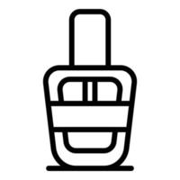 Bottle gel polish icon, outline style vector