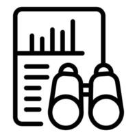 Career analysis icon, outline style vector