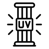 Portable uv lamp icon, outline style vector