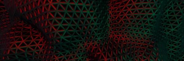3d renderizado, materia navideña abstracta patrón geométrico fondo de color verde y rojo foto