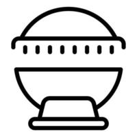 Cabin solarium icon, outline style vector