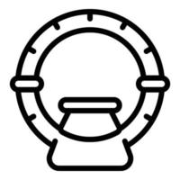 Solarium circle icon, outline style vector