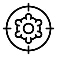 Virus target icon, outline style vector