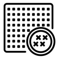Protection cipher icon, outline style vector
