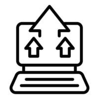 Hardware backup icon, outline style vector