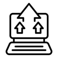 Hardware backup icon, outline style vector