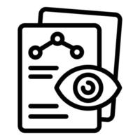 View report icon, outline style vector