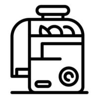 Food processor icon, outline style vector