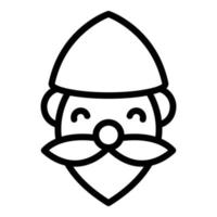 Statue dwarf icon, outline style vector