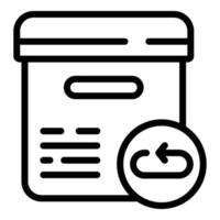 Return product icon, outline style vector