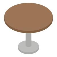 Round bar table icon, isometric style vector