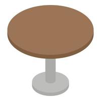 Round bar table icon, isometric style vector