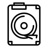 Big data disc icon, outline style vector