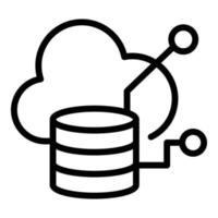 Computing storage data icon, outline style vector