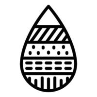 Pure droplet icon, outline style vector