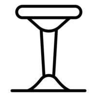 icono de mesa de bar, estilo de contorno vector