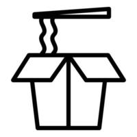 Korean box icon, outline style vector