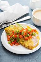 Omelet with ham and avocado photo