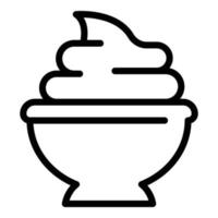Wasabi paste icon, outline style vector