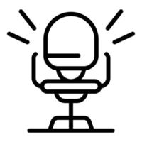 Career chair icon, outline style vector