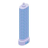 City tower icon, isometric style vector